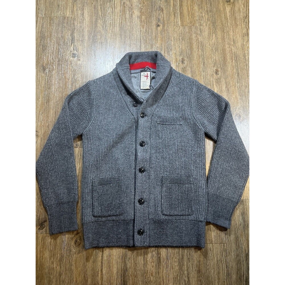 Relwen Merino Wool Shawl Cardigan Cotton Lined Mens SZ M Huckberry
